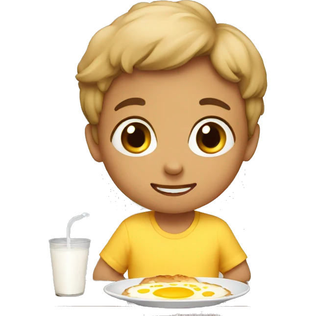 kid having breakfast emoji