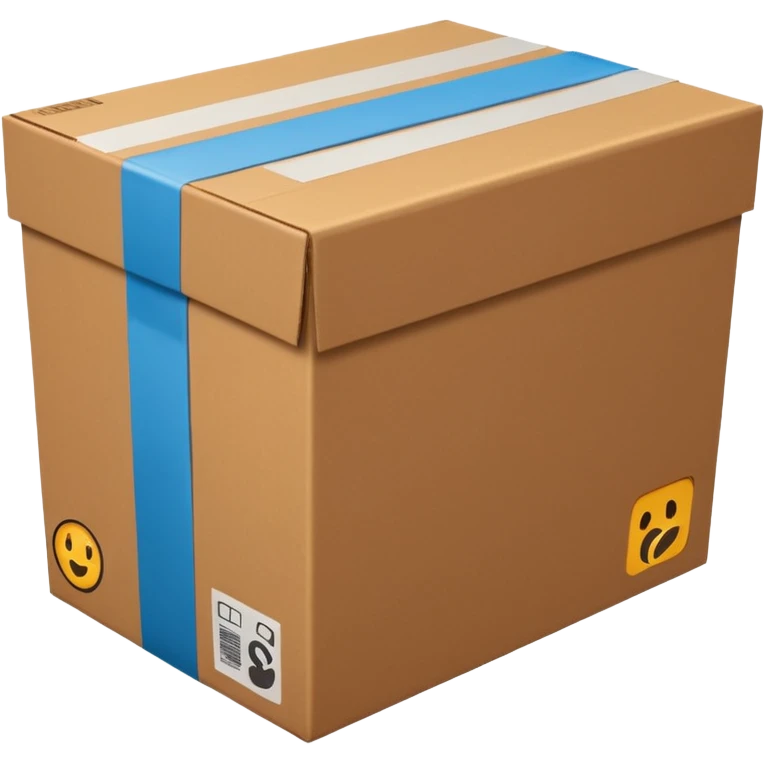 cardboard box with tape on top emoji