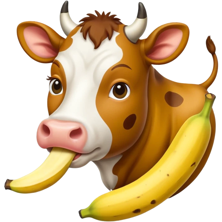 vaca comendo banana emoji