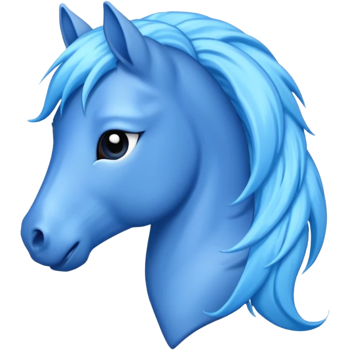 blue pony head emoji