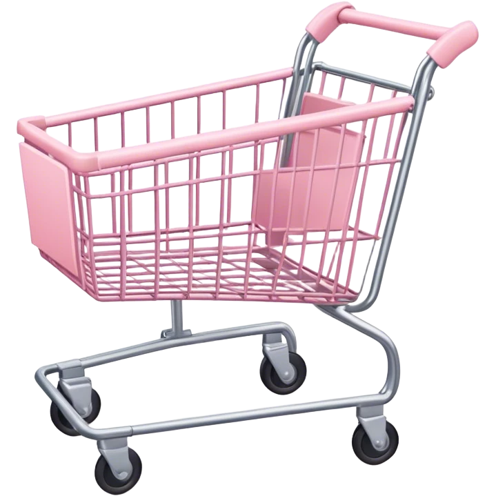 Pale pink empty shopping cart emoji