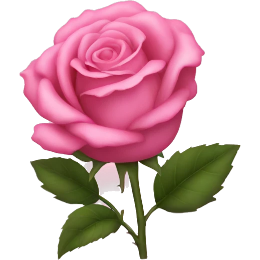 Pink rose emoji