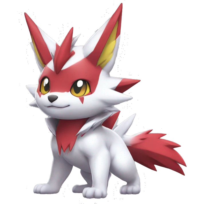 Anthro Cool Edgy Cute Chibi Shiny Zangoose-Zoroark-Fakemon-Pokémon Full Body Detailed High Quality emoji