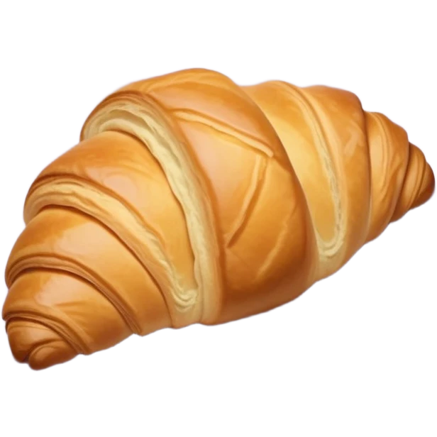 Croissant on a pale purple napkin emoji