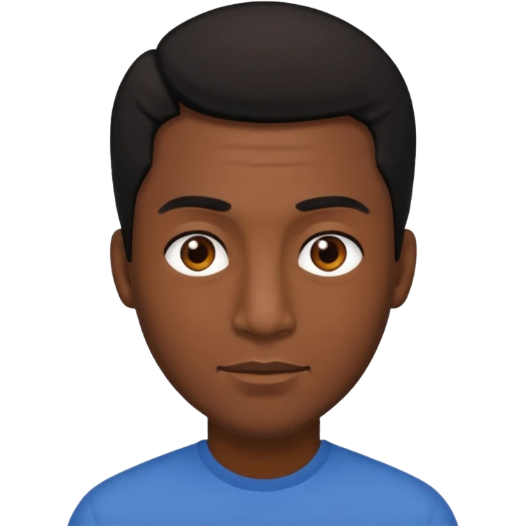 tall brownskin Black man with black hair emoji