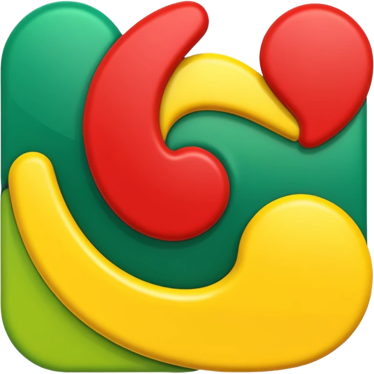 Green yellow and red emoji