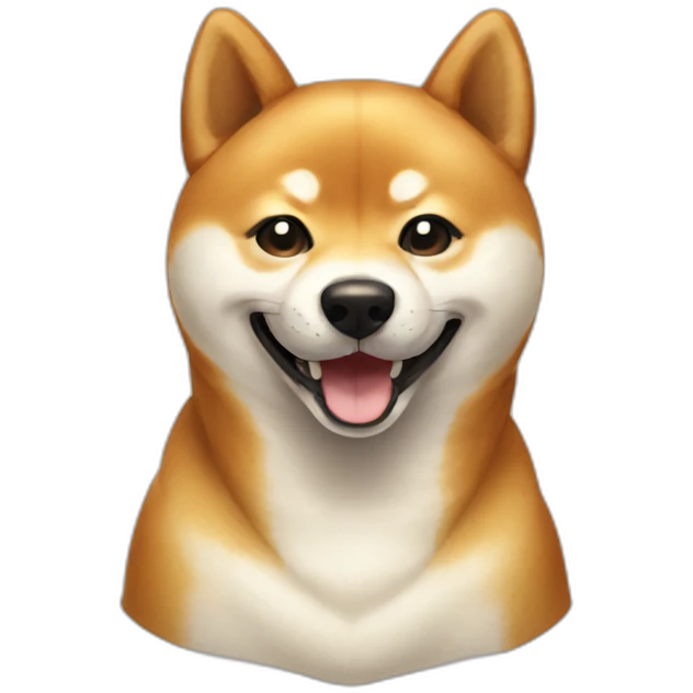 Shiba inu smiling emoji