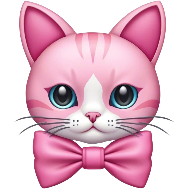 Pink cat coquette  emoji