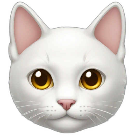 Gato de color blanco con manchas oscuras emoji