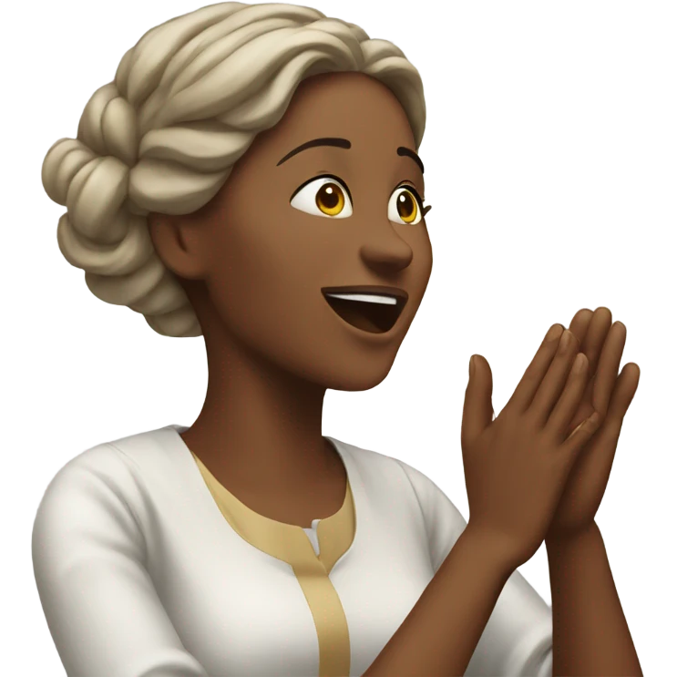 Woman praising god emoji