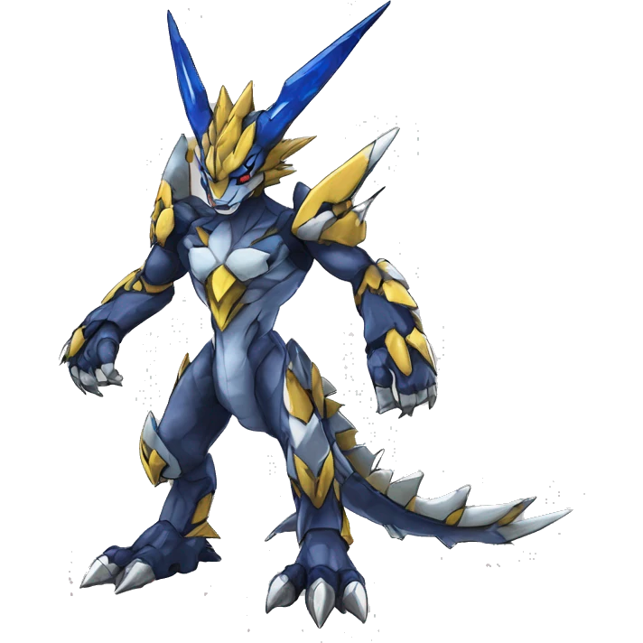  Cool Edgy Digimon-Fakemon-WereGarurumon-WarGreymon with edgy markings full body emoji