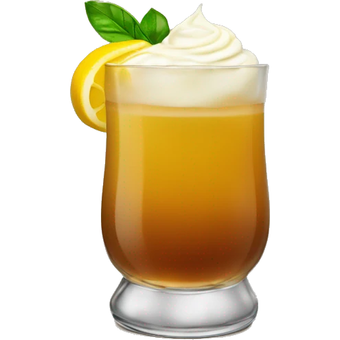 Whiskey Sour cocktail with cream emoji