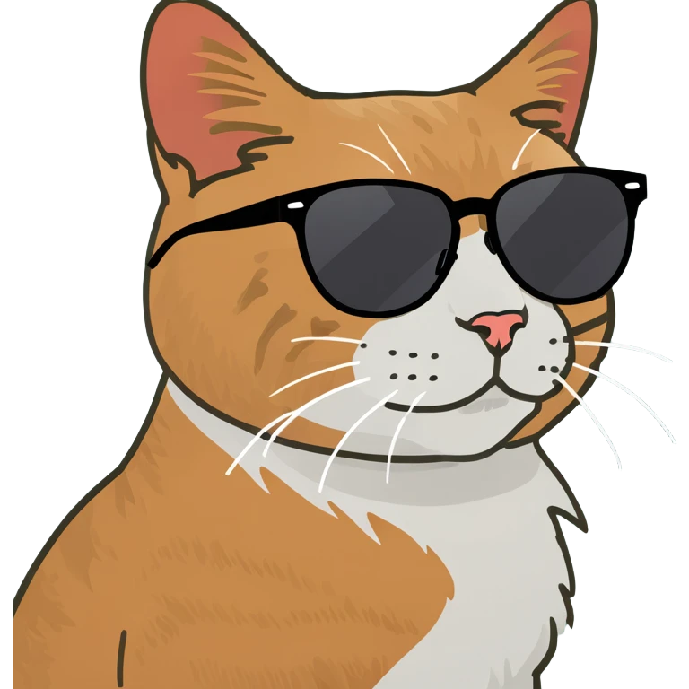 Cat with sunglasses emoji