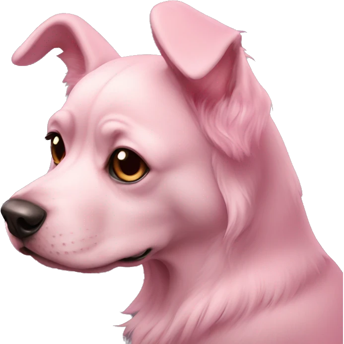 dog pink emoji