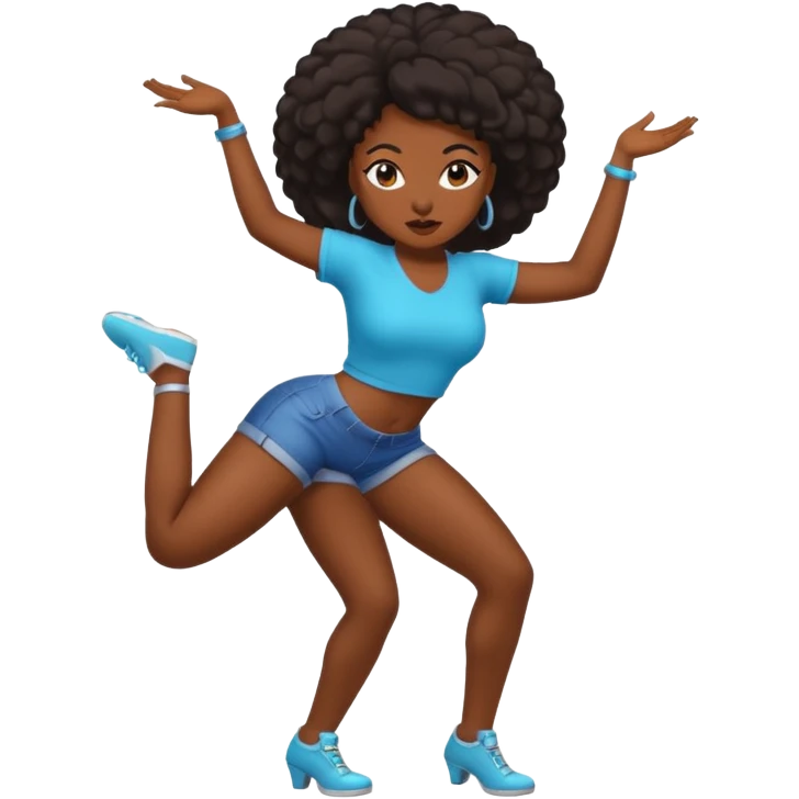 black woman twerking, sassy, fun emoji