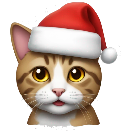 Cat with Santa hat emoji