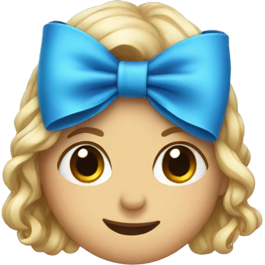 blue bow emoji
