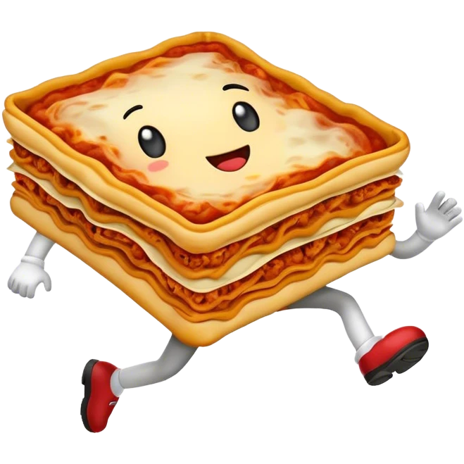 Lasagna running emoji