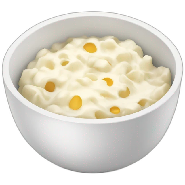 cottagecheese in a bowl emoji