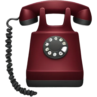 dark red phone  emoji