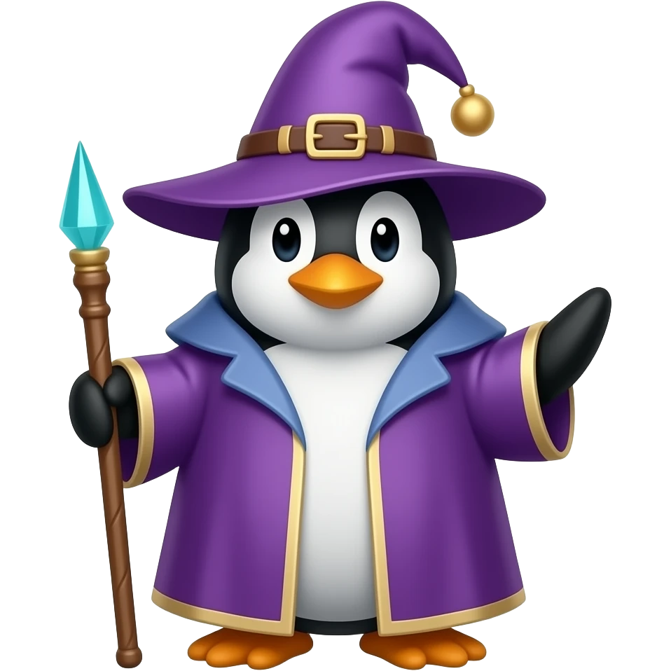 Penguin Wizard emoji