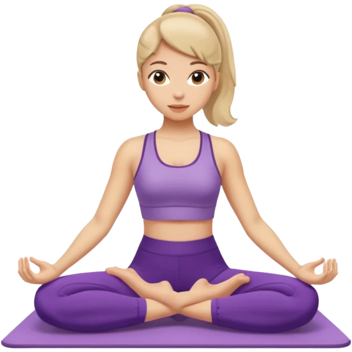 una chica haciendo pilates emoji