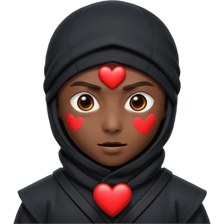 Ninja con ojos de corazón  emoji
