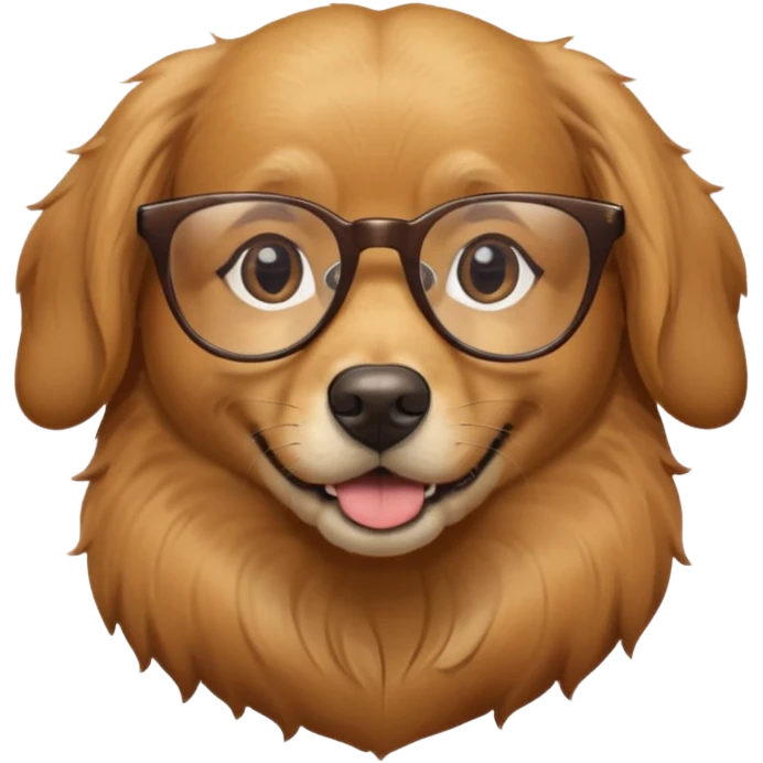 Dog with glasses  emoji