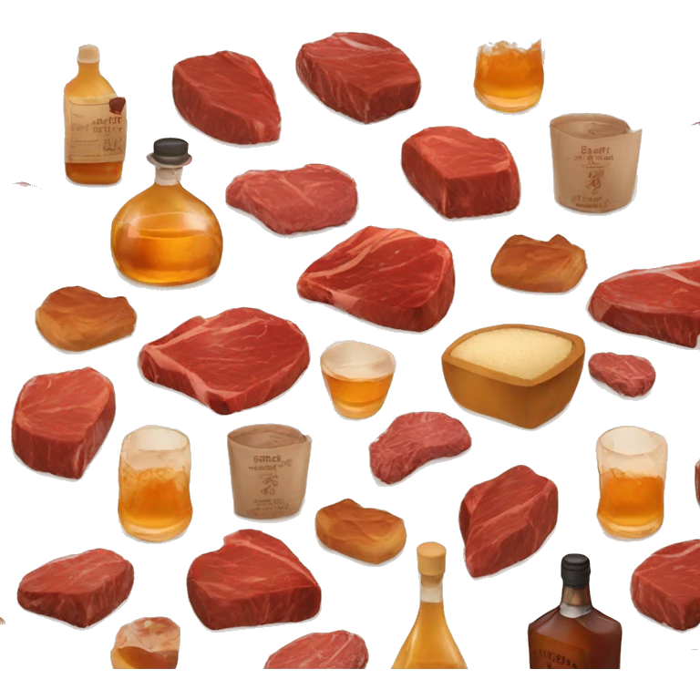Ron Swanson steak whisky  emoji