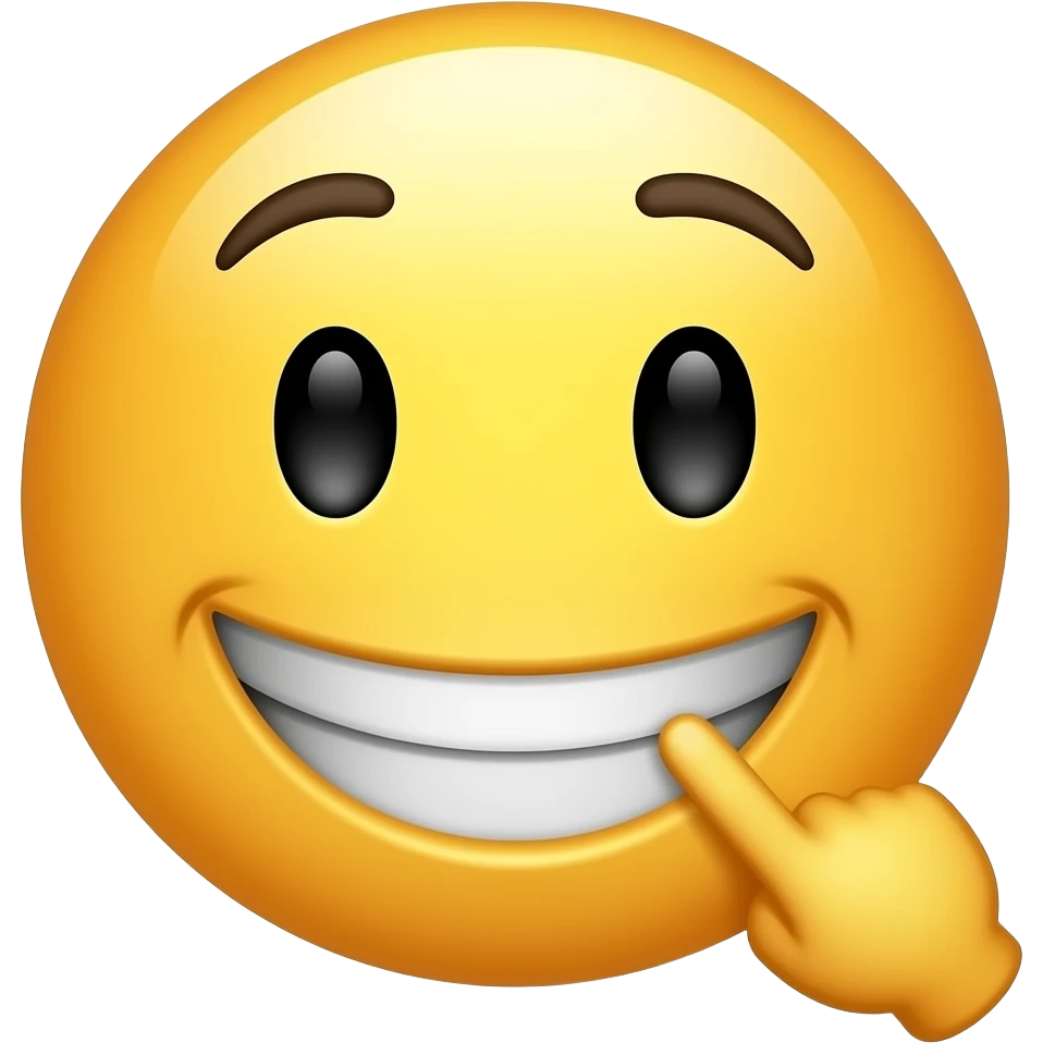 Fai emoji ☺️ come questa con un dito un po' piegato fra i denti e rendila dolce l emoji emoji
