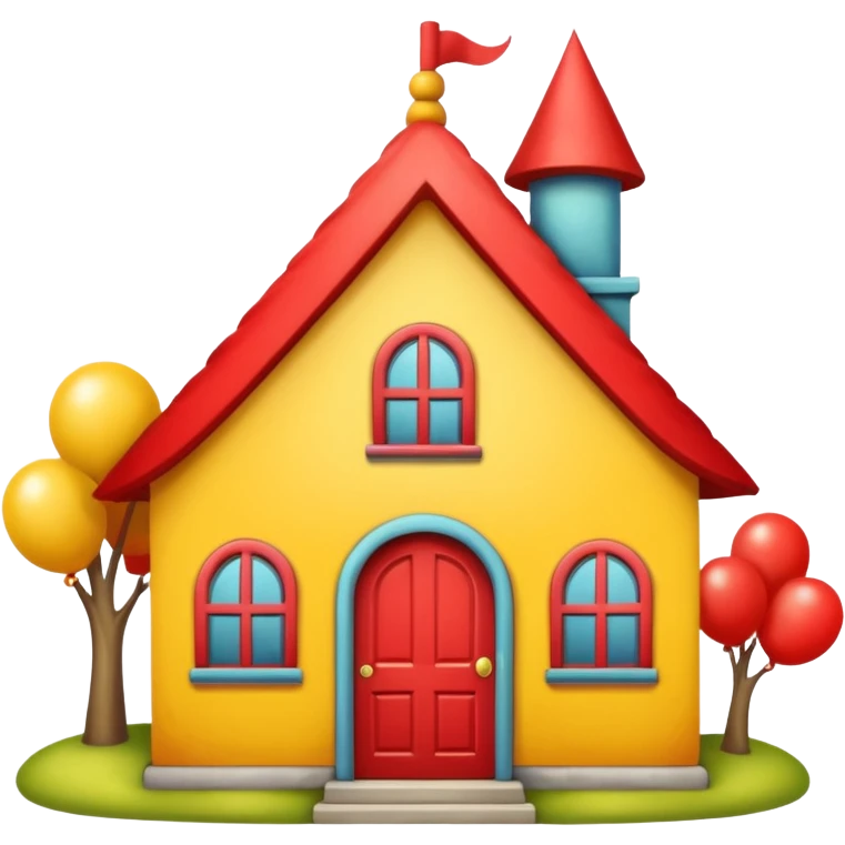 clown house yellow emoji