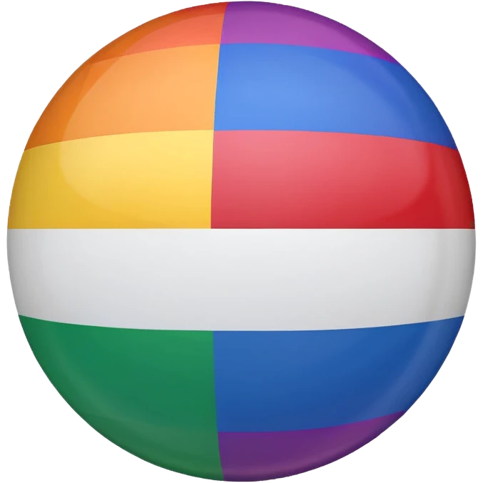 Rede Globo circle white rainbow flag emoji