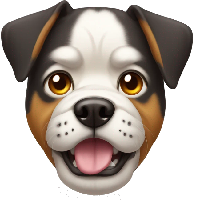 not happy dog face emoji