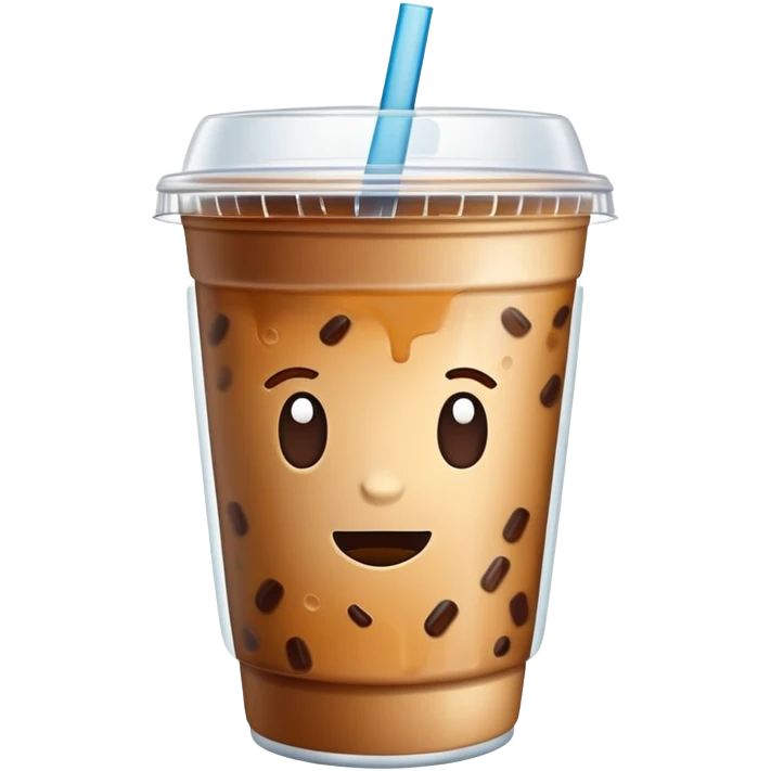Flat lid iced coffee small emoji