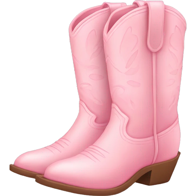 pastel pink cowgirl boots emoji