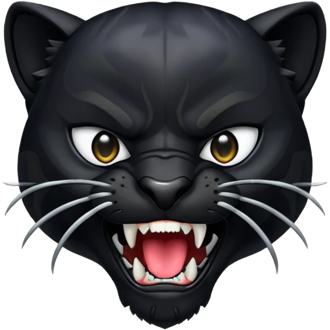 Pantera nera che apre la bocca emoji emoji