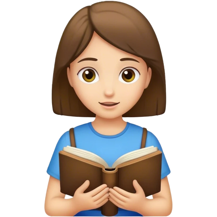 Girl with reading Bible  emoji
