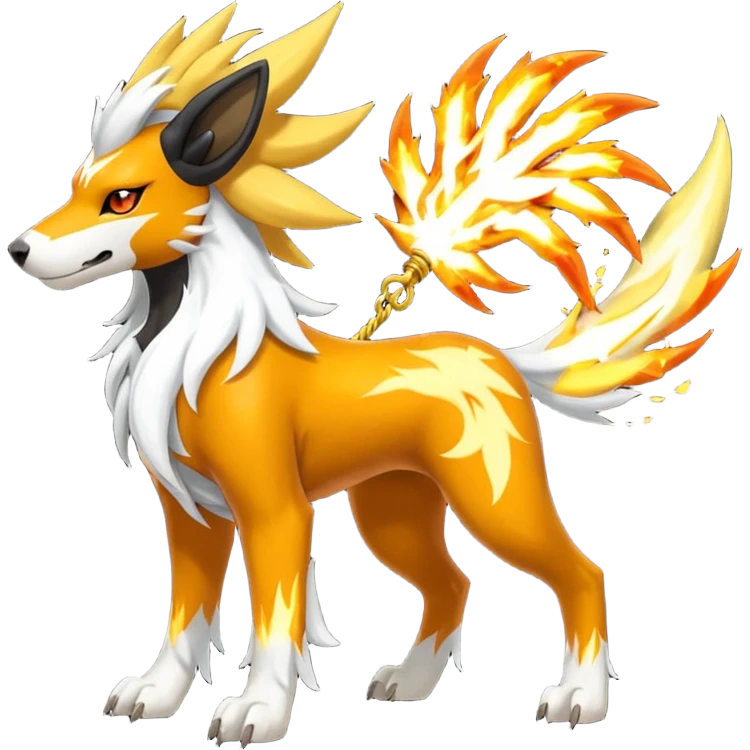 Manectric-Solgaleo-Electrike-Furfrou-Houndoom-Fakemon-fusion, full body emoji
