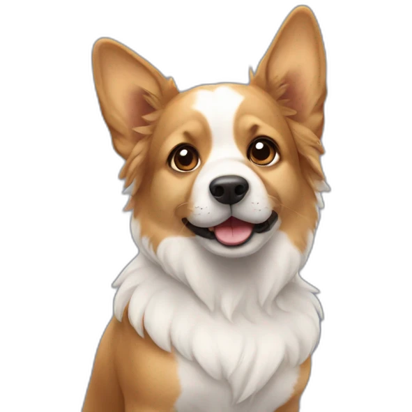 Dog accompanied by butterfly  emoji