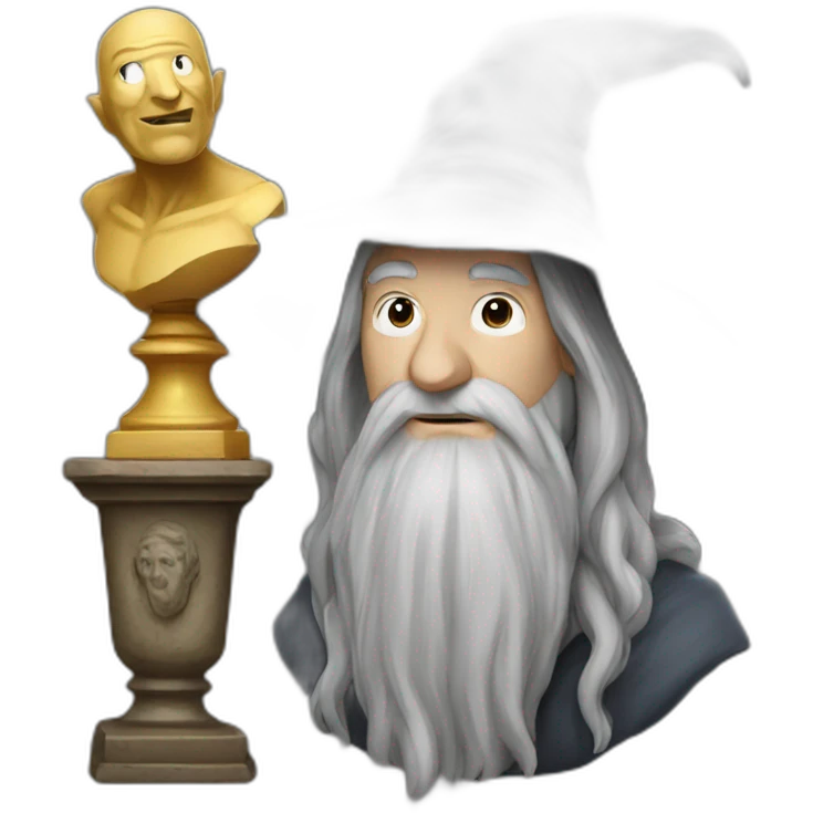 Gandalf with a bust emoji