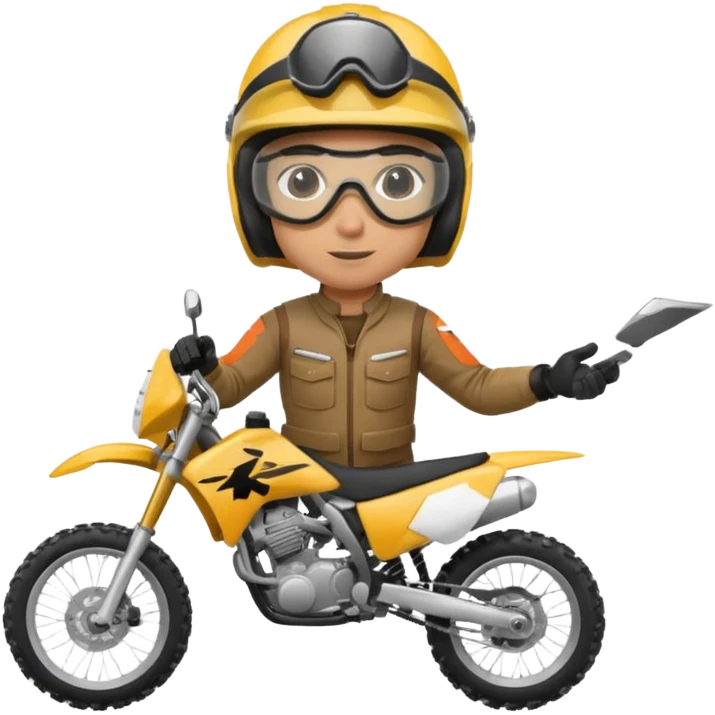 dirtbike rider fact sheet emoji