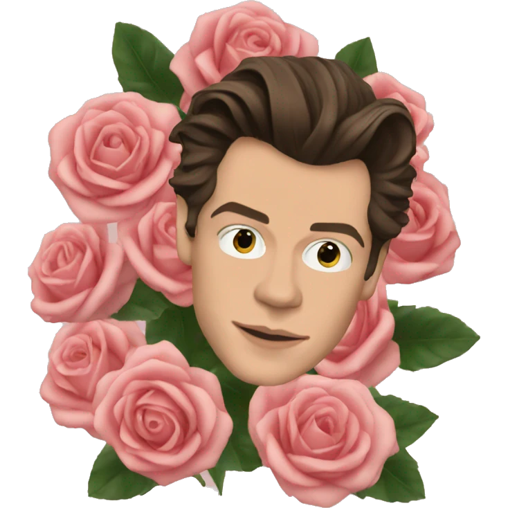 Harry Styles with roses emoji