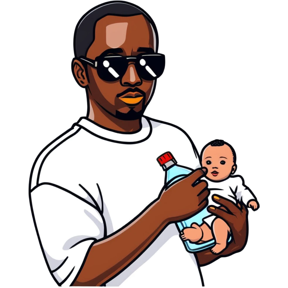 P Diddy holding baby oil emoji