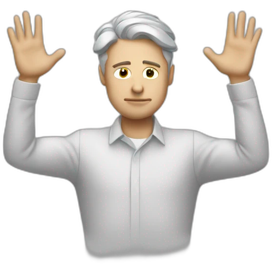 white man thinking hands on head emoji