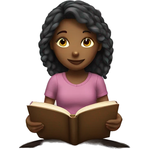 Girl reading a book emoji