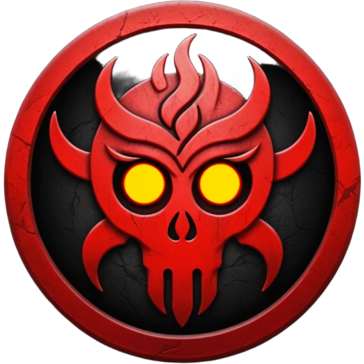 the Brand of Sacrifice symbol from Berserk, with a dark aura emoji