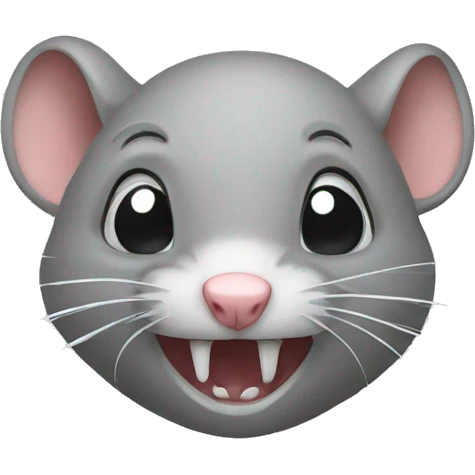 Furious grey rat emoji