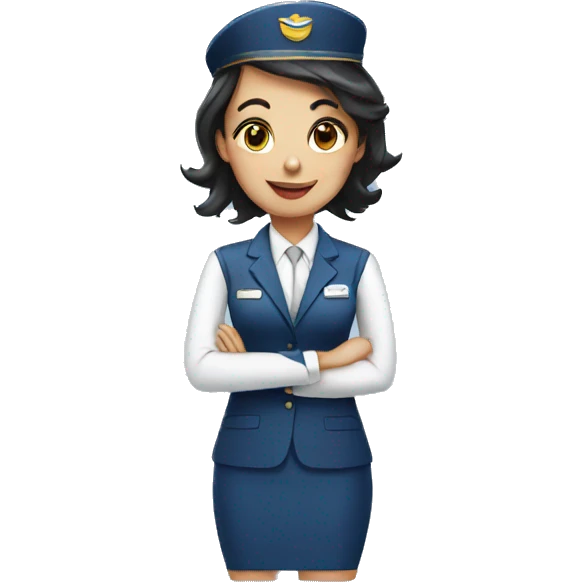 Cute flight attendant emoji