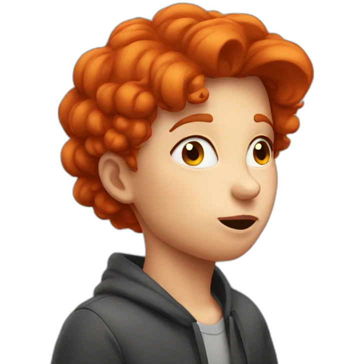 red head blowing kiss emoji
