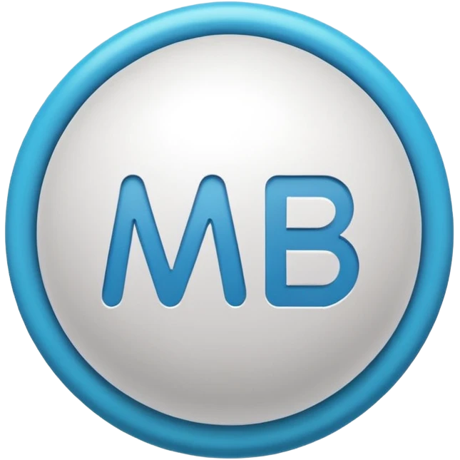 Pull-ball with MB written in the circle in on it emoji